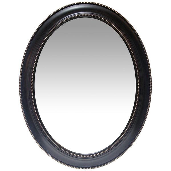 Infinity Instruments Sonore - H 30" x W 24” Antique Black Decorative Frame Wall Mirror 15370BK